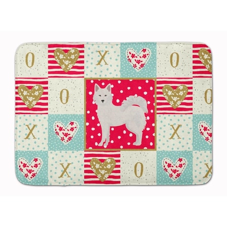 Carolines Treasures 19 x 27 in. Danish Spitz Love Machine Washable Memory Foam Mat CK5826RUG